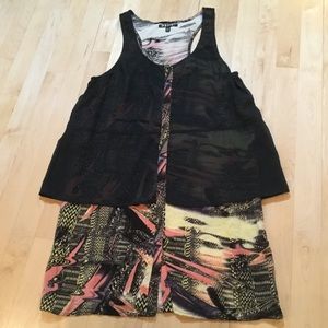 Volcom Button Down Layered Dress SZ M